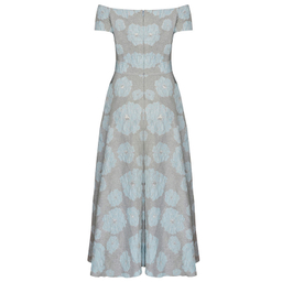 پیراهن زنانه مدل 100052324 گل برجسته رنگ آبی