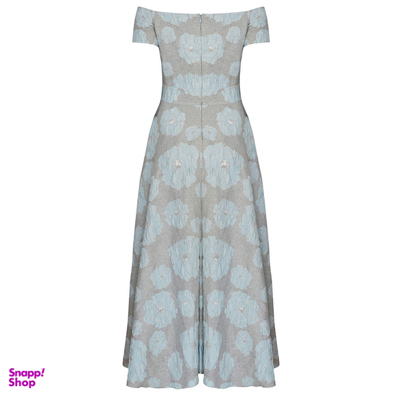 پیراهن زنانه مدل 100052324 گل برجسته رنگ آبی