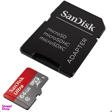 کارت حافظه سن دیسک مدل Ultra MicroSDXC UHS-I ظرفیت 64 گیگابایت به همراه آداپتور