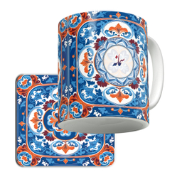 ماگ لاژید مدل اسم سمانه کد TILE2 به همراه زیر لیوانی