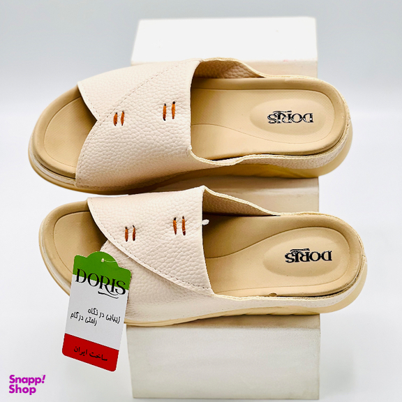 صندل زنانه دوریس مدل شمیم کد 03 رنگ کرم
