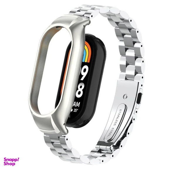 مچ بند هوشمند شیائومی مدل Mi Band 8 به همراه بند فلزی هدیه