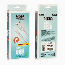 کابل USB به Lightning کی نت پلاس مدل KP-B01 طول 1.2 متر