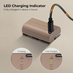 باتری دوربین مدل Camera battery charger LP-E6NH K&F به همراه کابل