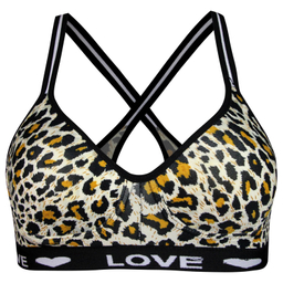 نیم تنه زنانه ماییلدا مدل کاپ اسفنجی بدون فنر پلنگی کد 5051