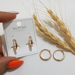 گوشواره زنانه ژوپینگ مدل حلقه ای ساده 410