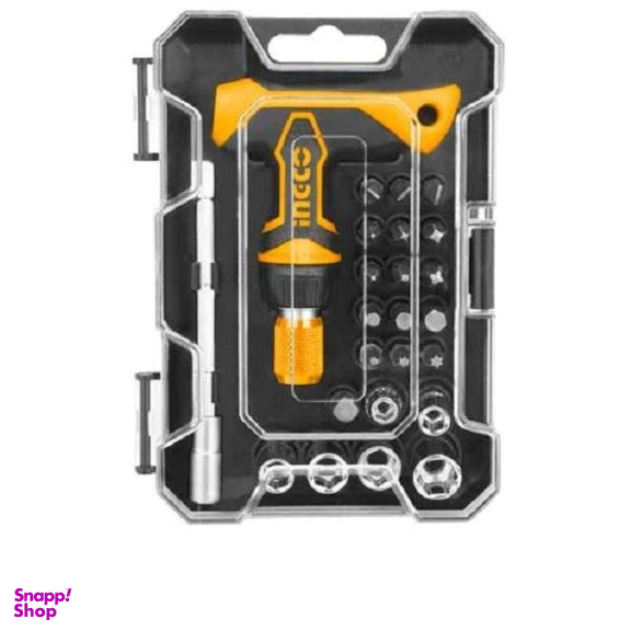 پیچ گوشتی و سری پیچ گوشتی و بکس اینکو کد HKSDB0188 بسته 24 عددی