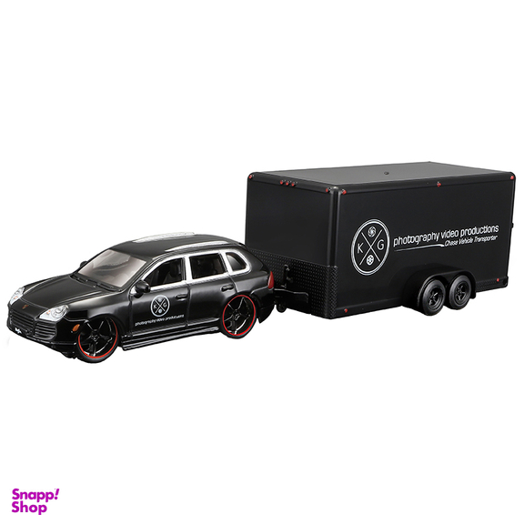 ماشین اسباب بازی مایستو مدل Porsche مشکیCar Trailer