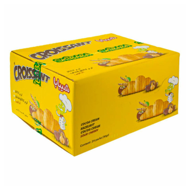 کروسان کرم کاکائو شیبابا وزن 50 گرم بسته 24 عددی