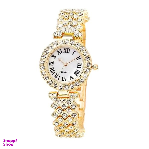 ساعت مچی عقربه ای زنانه مدل دستبندی نگین دار کد 03