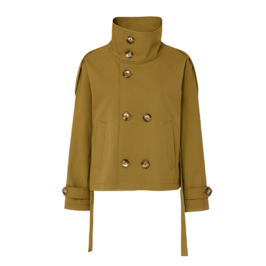 کت زنانه ترنچ مدل t766 رنگ شتری روشن