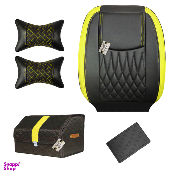 روکش صندلی خودرو سوشیانت مدل نیل مناسب پراید 131 به همراه پشت گردنی و جعبه و دور فرمان