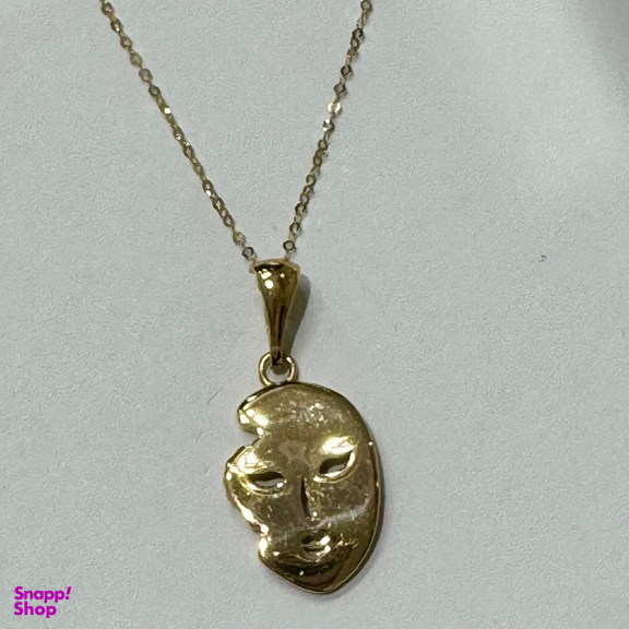 گردنبند طلا 18 عیار زنانه گالری سپینود طرح نقاب مدل NSG6