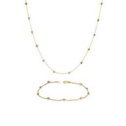 نیم ست طلا 18 عیار زنانه اپال گلد مدل گوی البرنادو کد G45