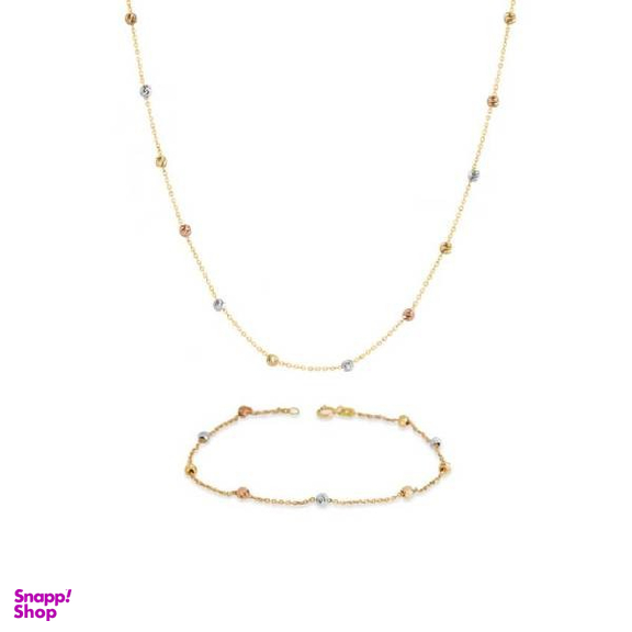 نیم ست طلا 18 عیار زنانه اپال گلد مدل گوی البرنادو کد G45