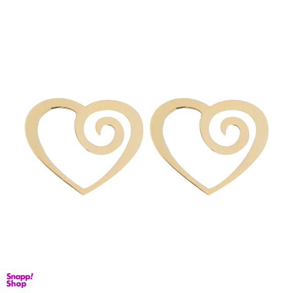 گوشواره میخی طلا 18 عیار زنانه وی وی گلد گالری مدل قلب 6489