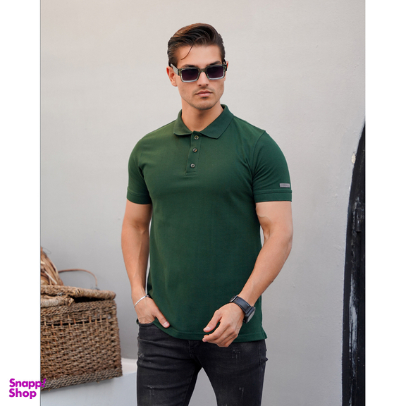 پولوشرت مردانه مالدینی کد po-122 رنگ سبز تیره