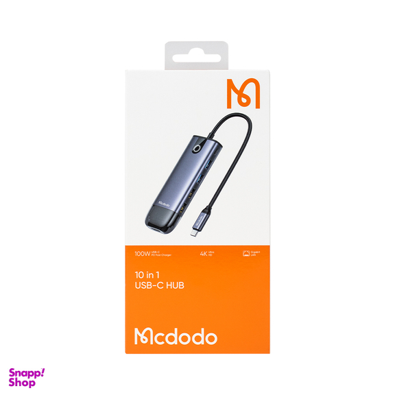 هاب 10 پورت USB-C مک دودو مدل HU-7420 طول 15 سانتی‌ متر