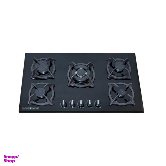 اجاق گاز شیشه ای صفحه ای پنج شعله تیروژ مدل GP506c