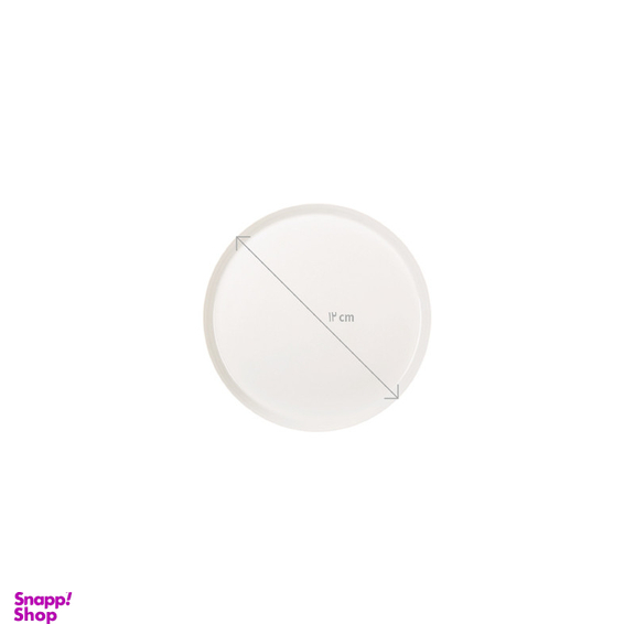 بشقاب زی مدل فرم اس سایز 12 سفید درجه عالی بسته شش عددی