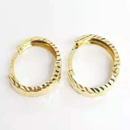 گوشواره طلا 18 عیار زنانه اپال گلد مدل حلقه ای تراش امگا کد SH0310