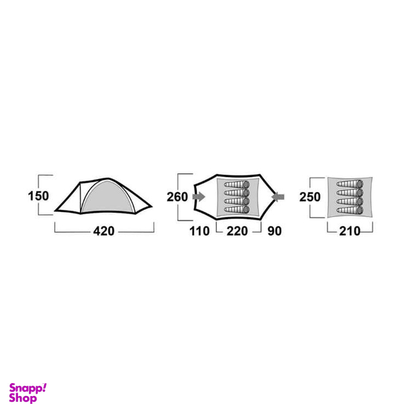 چادر 4 نفره هاسکی مدل Baron 4 Plus