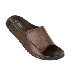 دمپایی راحتی مردانه شیما مدل پارس رنگ قهوه ای