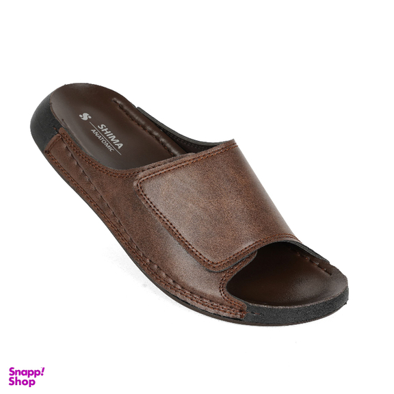 دمپایی راحتی مردانه شیما مدل پارس رنگ قهوه ای