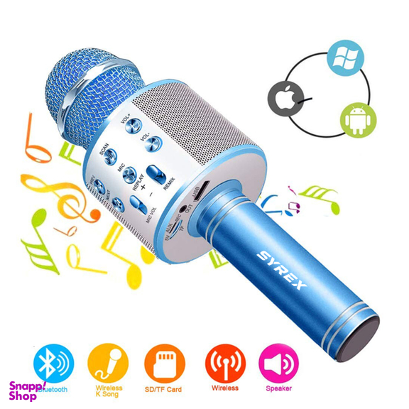اسپیکر بی سیم بلوتوثی سایرکس طرح میکروفون مدل SX-858