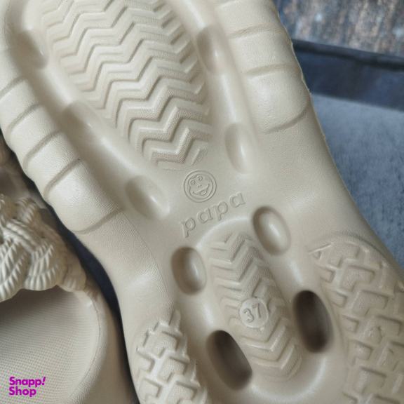 صندل زنانه پاپا مدل بافت دار نصر کد 128511 رنگ کرم