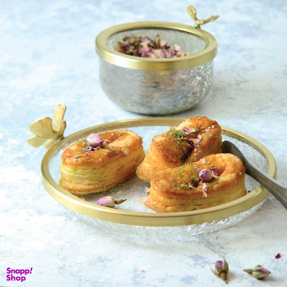 ست پیاله و پيش دستی برنجی سالینو کد B-20102011 بسته 12 عددی