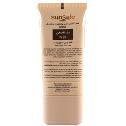 ضد آفتاب کرم پودری و پرایمری سان سیف مدل Maquisun شماره N20 حاوی SPF50 حجم ۴۰ میلی لیتر