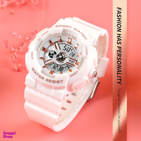 ساعت مچی عقربه ای اسکمی مدل 1689 رنگ سفید