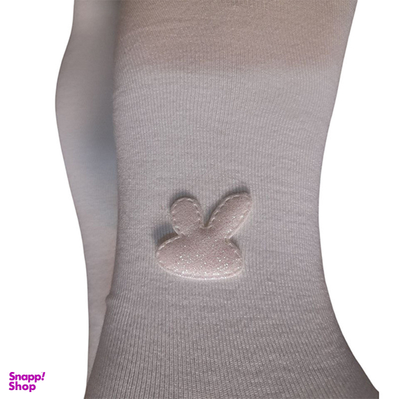 جوراب شلواری دخترانه تابش ایران پود مدل نخ پنبه طرح Khargoosh.sefid,shiri