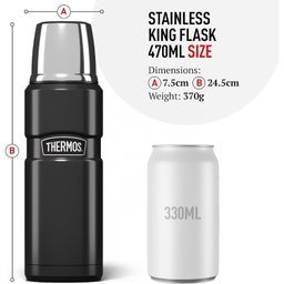 فلاسک ترموس مدل KING گنجایش 0.47 لیتر
