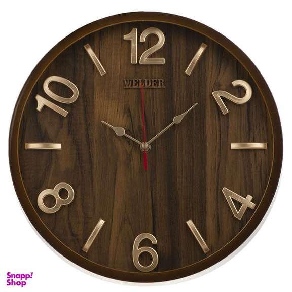 ساعت دیواری ولدر طرح چوب کد 604