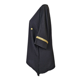 ست تونیک و شلوار شانتون کد 502 رنگ مشکی