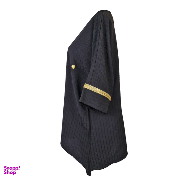 ست تونیک و شلوار شانتون کد 502 رنگ مشکی