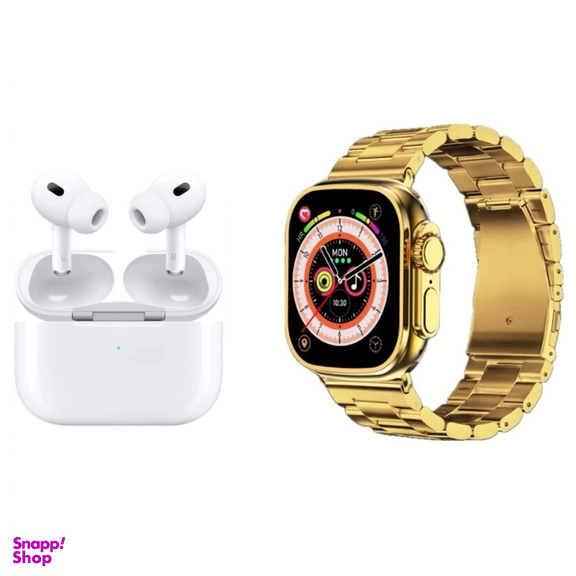 ست ساعت هوشمند و ایرفون بلوتوثی مدل i20 Ultra Max Suit مجموعه 11 عددی