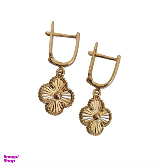 گوشواره طلا 18 عیار زنانه لوتوس مدل ونکلیف کد AB-0815-121