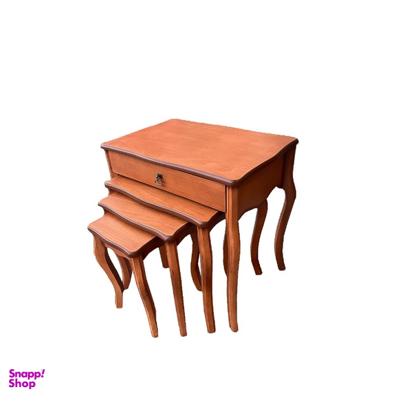 میز عسلی مدل F ساده مجموعه 4 عددی