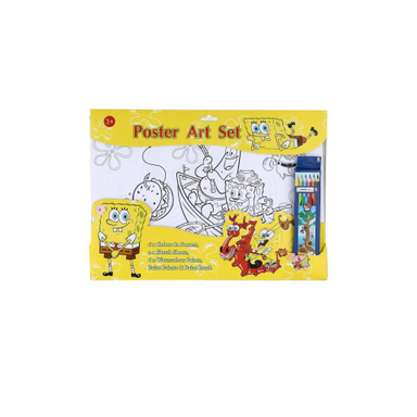 بسته رنگ آمیزی کلیپس طرح باب اسفنجی سایز A3
