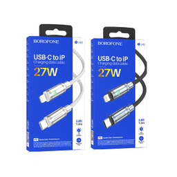 کابل تبدیل USB-C به لایتنینگ بروفون مدل BU40 27W طول 1.2 متر