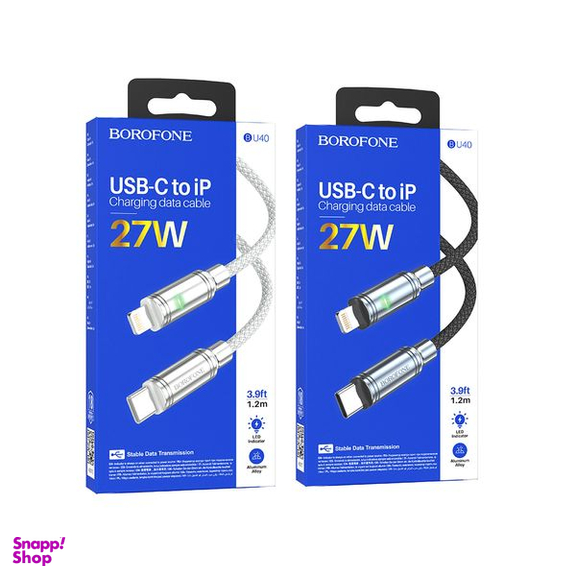 کابل تبدیل USB-C به لایتنینگ بروفون مدل BU40 27W طول 1.2 متر
