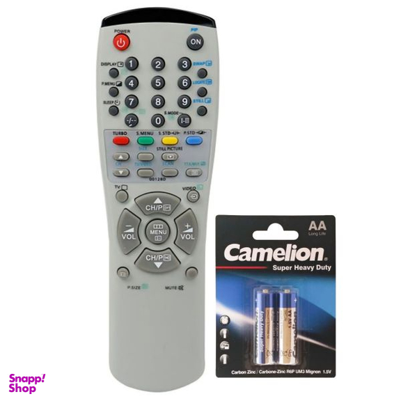 ریموت کنترل سامسونگ مدل RM-D1280 به همراه باتری نیم قلمی کملیون
