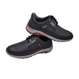 کفش طبی مردانه چرم ریباری مدل C3 رنگ مشکی