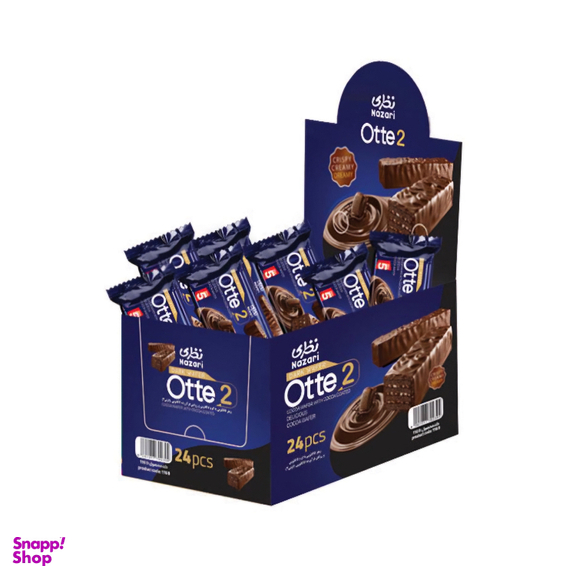 ویفر کرم دار شکلاتی نظری وزن 45 گرم بسته 24 عددی