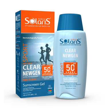 ضد آفتاب هیدرو الکلی آردن سولاریس مدل Clear Newgen SPF 50 بی رنگ حجم 100 میلی لیتر