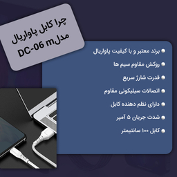 کابل تبدیل USB به MicroUSB پاواریال مدل DC-06M طول 1 متر