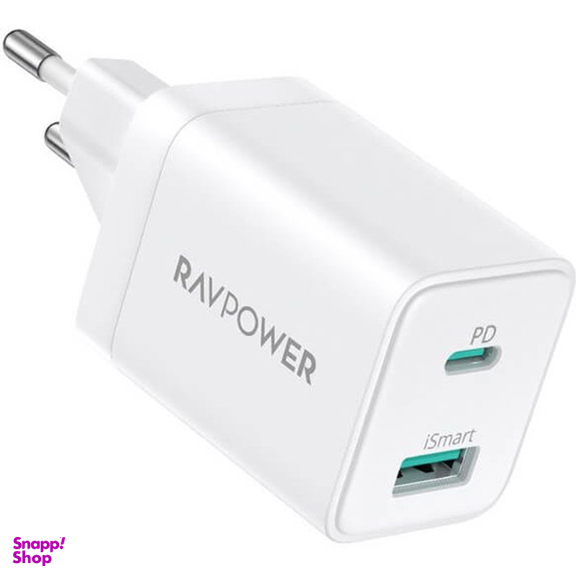 شارژر دیواری راو پاور 2 پورت 20 وات مدل RP-PC168
